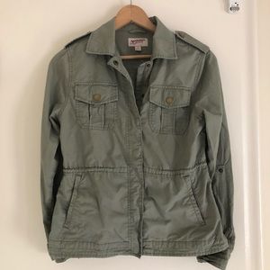 Green utility jacket